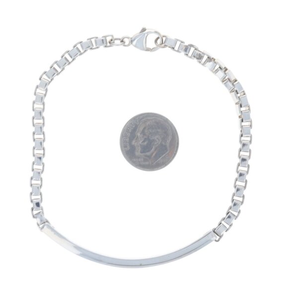 Tiffany & Co. Venetian Box Chain ID Bracelet 8 1/2" 8" - Sterling 925 Engravable - Picture 6 of 8